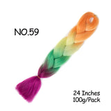 Mirra's Mirror 24inch Jumbo Hair For Braids Ombre Braiding Hair Extensions Synthetic Jumbo Braid Blonde Pink Golden Hair