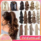 S-noilite Big Grab Claw Clip In Ponytail Hair Extension Syntheitc Ponytail Extension Hair Fake Hairpiece For Women Daily Party
