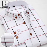 2016 New Oxford Plaid Casual Men's Shirt Slim Fit Formal&Business Occupation Man Shirts Spring Long Sleeve Men Dress Shirt M038