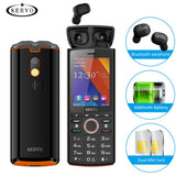 SERVO R25 2.8" Mobile Phone Dual SIM Card with Bluetooth 5.0 TWS Wireless Earphones 6000mAh Power Bank GSM WCDMA GPRS Cell Phone