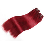 Rebecca 4 Bundles 190g/Pack Brazilian Straight Hair Weave Black Brown Red Human Hair 6 Colors #1 #1B #2 #4 #99J #Burgundy