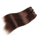 Rebecca 4 Bundles 190g/Pack Brazilian Straight Hair Weave Black Brown Red Human Hair 6 Colors #1 #1B #2 #4 #99J #Burgundy