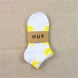 1 Pair Men Socks Cotton Spring Summer and Autumn Weed Colorful Male Short Soft Breathable Wet Socks Maple Leaf Casual Socks