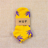 1 Pair Men Socks Cotton Spring Summer and Autumn Weed Colorful Male Short Soft Breathable Wet Socks Maple Leaf Casual Socks