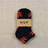 1 Pair Men Socks Cotton Spring Summer and Autumn Weed Colorful Male Short Soft Breathable Wet Socks Maple Leaf Casual Socks