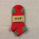 1 Pair Men Socks Cotton Spring Summer and Autumn Weed Colorful Male Short Soft Breathable Wet Socks Maple Leaf Casual Socks
