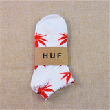 1 Pair Men Socks Cotton Spring Summer and Autumn Weed Colorful Male Short Soft Breathable Wet Socks Maple Leaf Casual Socks