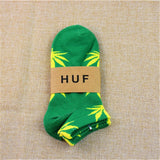 1 Pair Men Socks Cotton Spring Summer and Autumn Weed Colorful Male Short Soft Breathable Wet Socks Maple Leaf Casual Socks