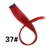 Alileader Clip In One Hairpiece Ombre 20 Colors 50Cm Long Straight Synthetic Hair Extension Clip On Pink Grey 613# Red Blue