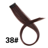 Alileader Clip In One Hairpiece Ombre 20 Colors 50Cm Long Straight Synthetic Hair Extension Clip On Pink Grey 613# Red Blue