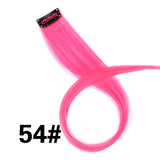 Alileader Clip In One Hairpiece Ombre 20 Colors 50Cm Long Straight Synthetic Hair Extension Clip On Pink Grey 613# Red Blue