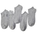 10piece=5pairs Men Short Socks Black White Style Casual Low Cut Ankle Socks Men's Slippers Shallow Mouth Male Boat Socks Meias
