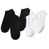 10piece=5pairs Men Short Socks Black White Style Casual Low Cut Ankle Socks Men's Slippers Shallow Mouth Male Boat Socks Meias