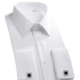 2019 New French Cuff Button Men Dress Shirts Classic Long Sleeve Brand Formal Business Tuxedo Shirts camisa masculina Cufflinks